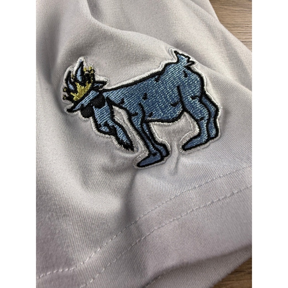 GOAT USA Women's Relaxed Knit Shorts, Size XL, Pale Blue Drawstring Patch